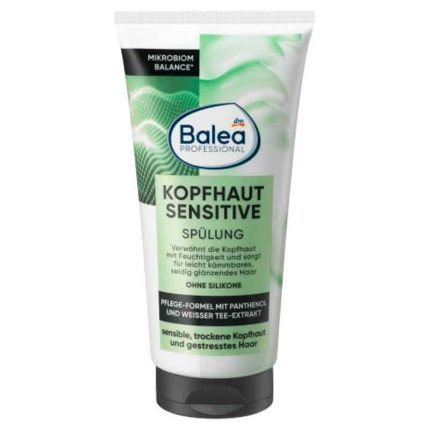 بلسم لفروة الرأس الحساسة والجافة والشعر المجهد بالبانثينول ومستخلص الشاي الأبيض