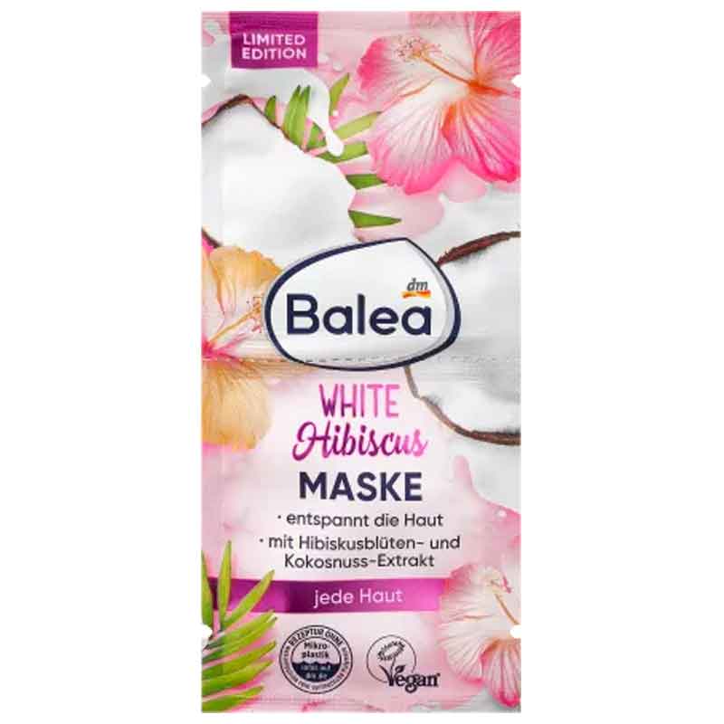 BA3-1 ماسك الوجه مع زهرة الكركديه ومستخلص جوز الهند Gesichtsmaske White Hibiskus