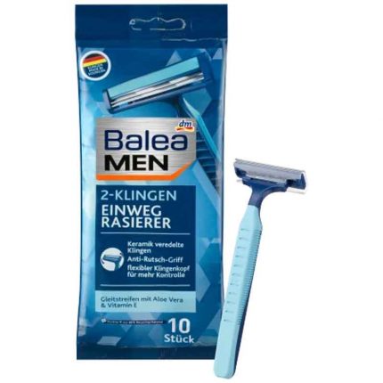 ماكينة حلاقة للاستعمال مرة واحدة مع شفرتين، 10 قطع