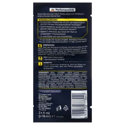 ماسك الوجه المضاد للتجاعيد Q10 Anti Falten Gesichtsmaske Q10