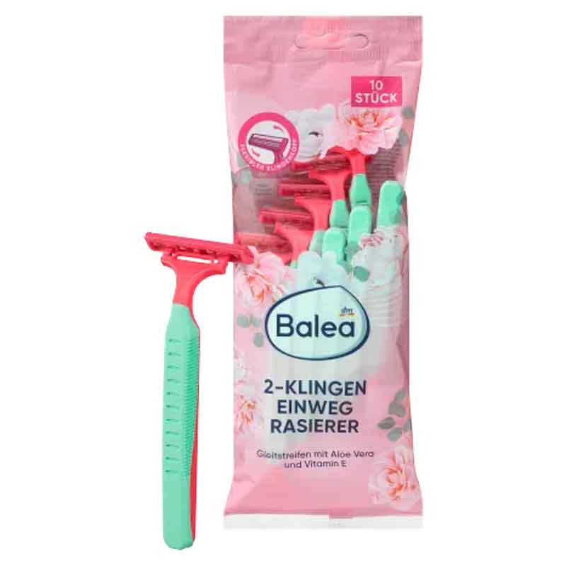 ماكينة حلاقة للاستعمال مرة واحدة مع شفرتين، 10 قطع