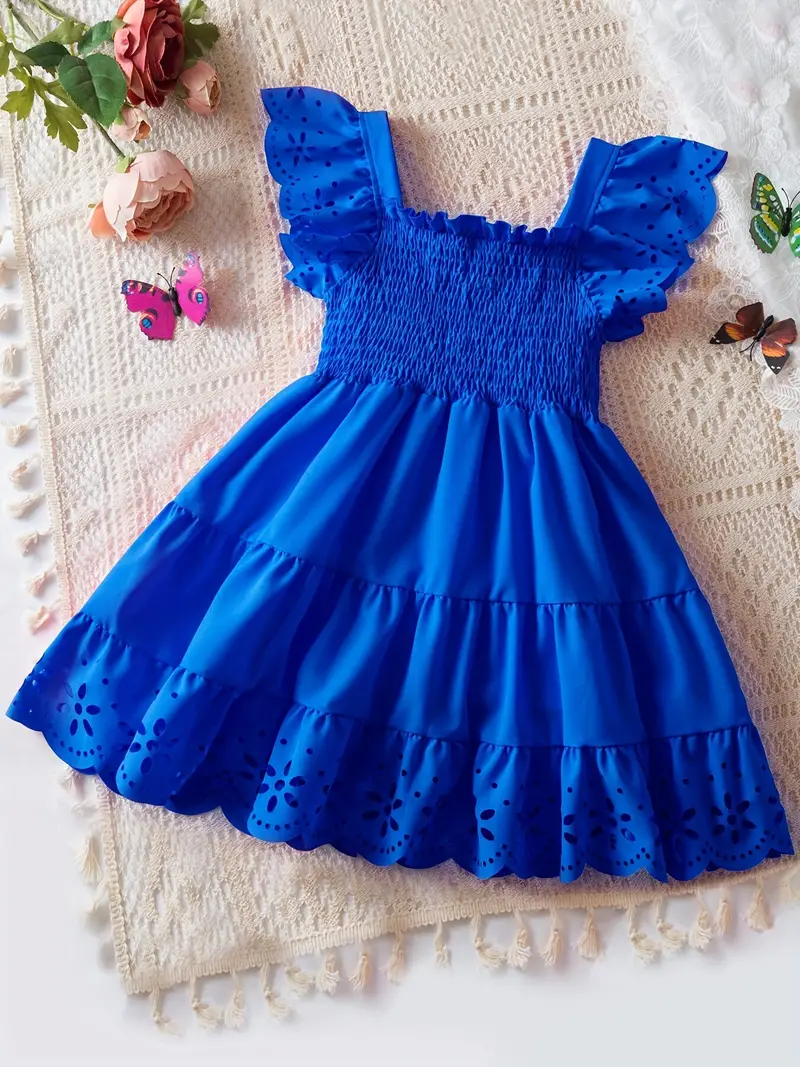 03d019de-292b-4e41-ad4d-faeb787e488a فستان Sweet Girl ذو حافة مكشكشة ورقبة مربعة