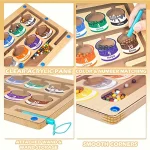 متاهة خشبية مغناطيسية للألوان والأرقام