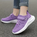 أحذية رياضية للفتيات منسوجة ومسامية