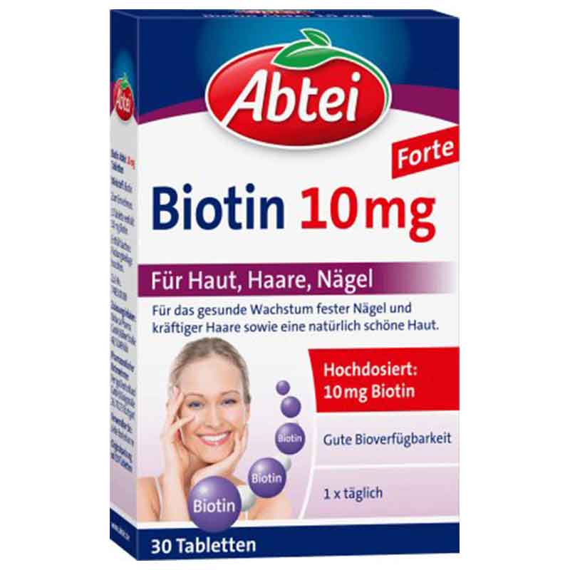Abtei-biotin1-1 أقراص البيوتين، 30 قرص Biotin Tabletten Abtei