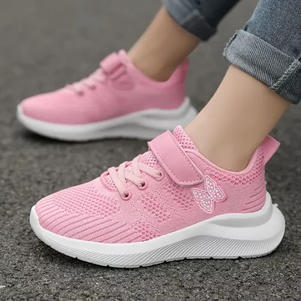 أحذية رياضية للفتيات منسوجة ومسامية