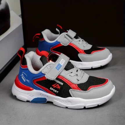 أحذية كاجوال للأولاد عصرية بشبكة مزدوجة قابلة للتنفس