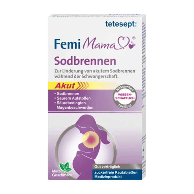 tetesept38-1 فيمي ماما لحرقة المعدة، 10 قطع Femi Mama Sodbrennen Tetesept