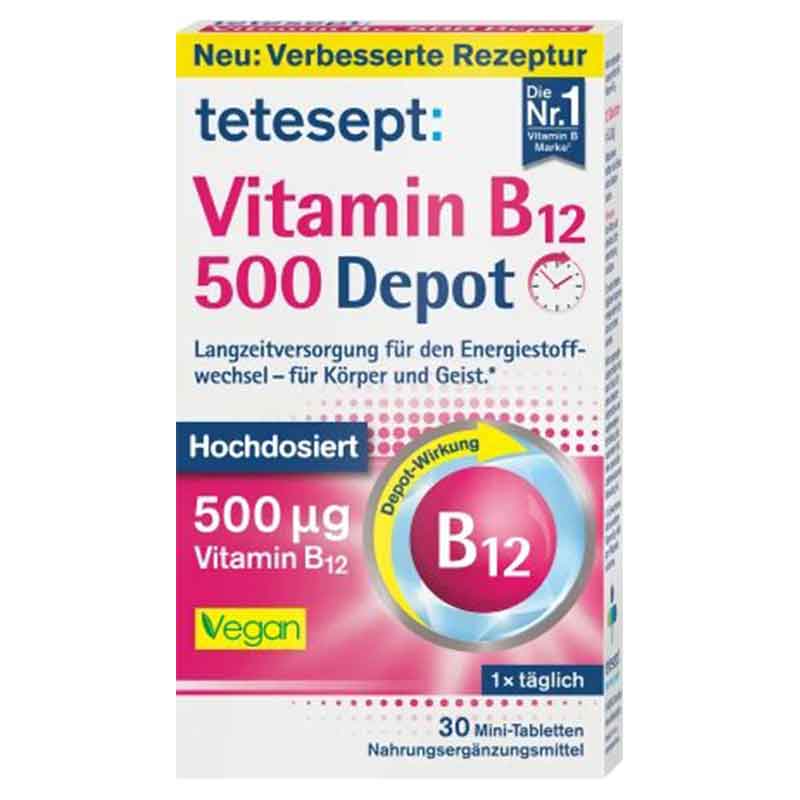 tetesept46-1 فيتامين ب12 ديبوت 500 ميكروجرام Vitamin B12 Depot 500µg Tetesept